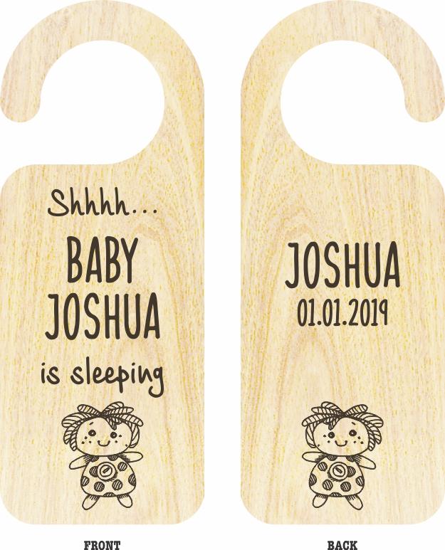 Baby Door Hangers (Wooden) - Wooptooii