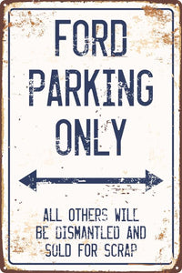 Holden/Chev/Ford Only Parking Sign - Wooptooii