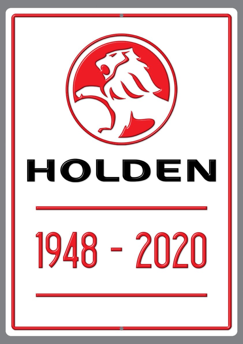 End of an Era Holden 1948-2020 Sign - Wooptooii