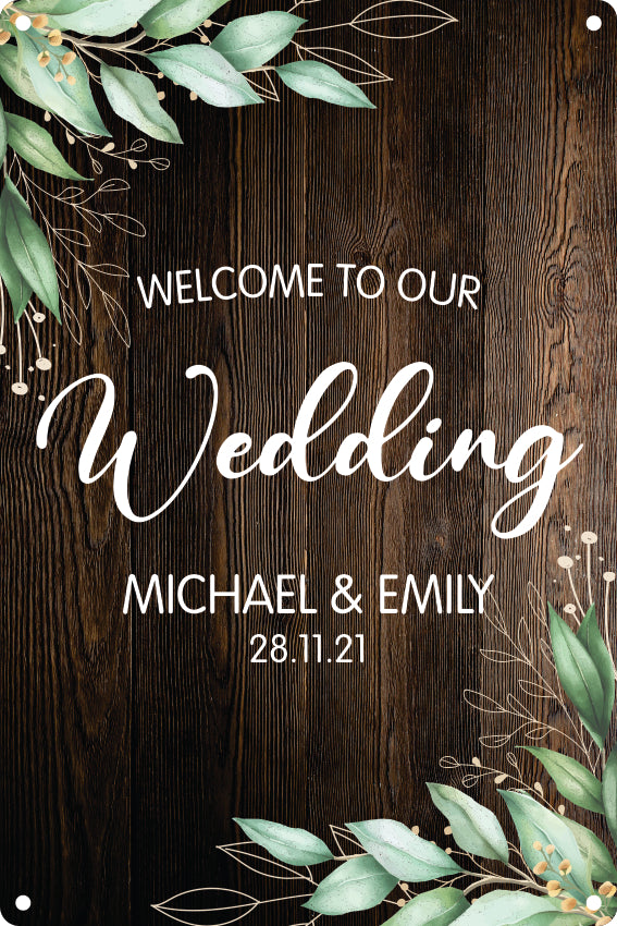 Wedding Sign - Leaf - Wooptooii