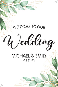 Wedding Sign - Leaf