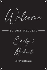 Wedding Sign - B&W - Wooptooii