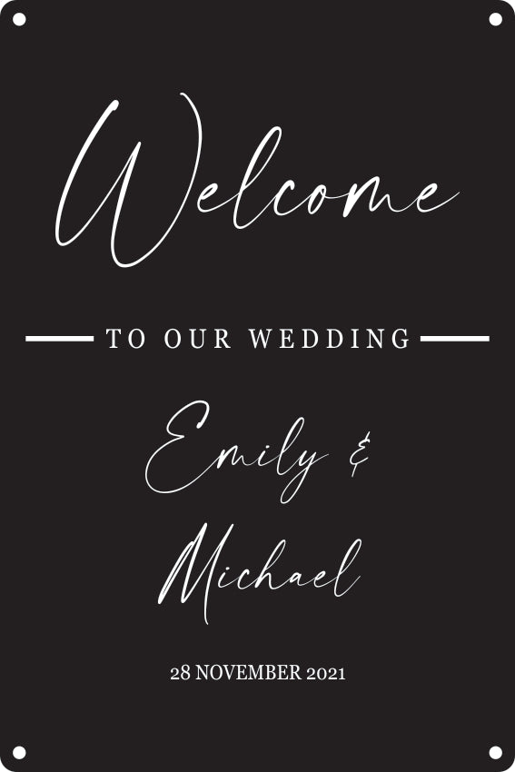 Wedding Sign - B&W - Wooptooii