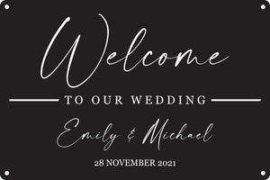 Wedding Sign - B&W Landscape