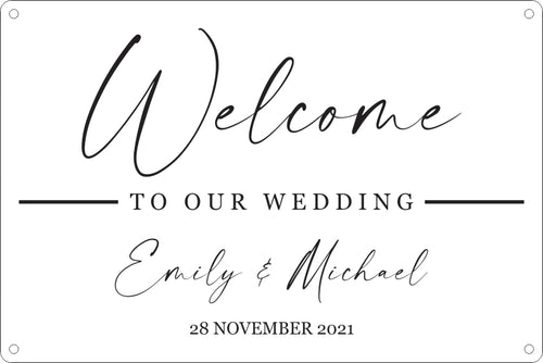 Wedding Sign - B&W Landscape