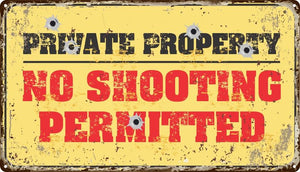 No Shooting Permitted Sign - Wooptooii