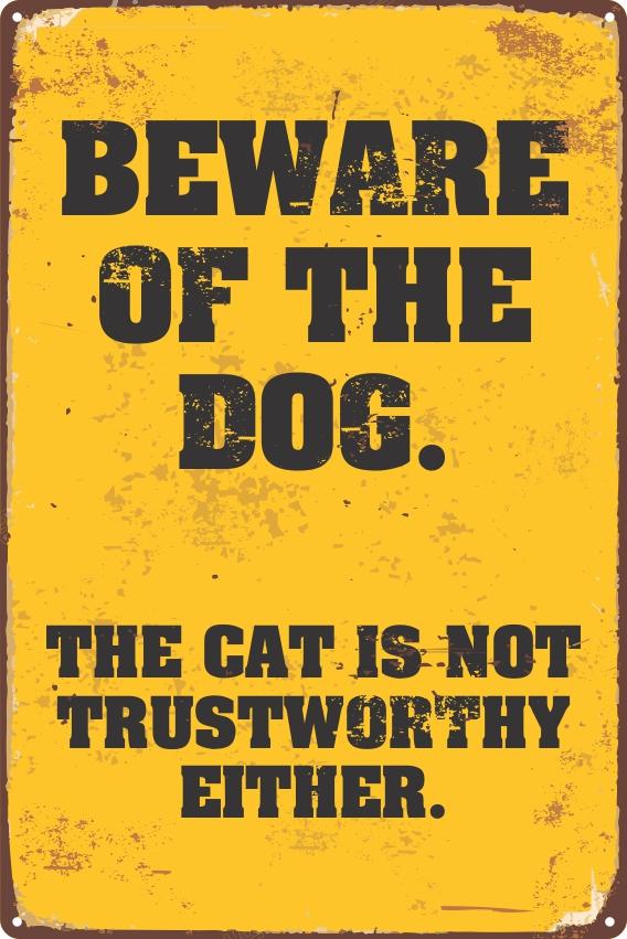 Beware of the Dog Sign - Wooptooii