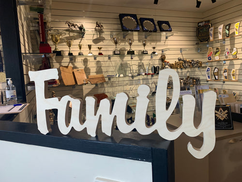 Plywood Family Sign