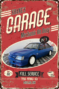 Custom Aged Garage Sign